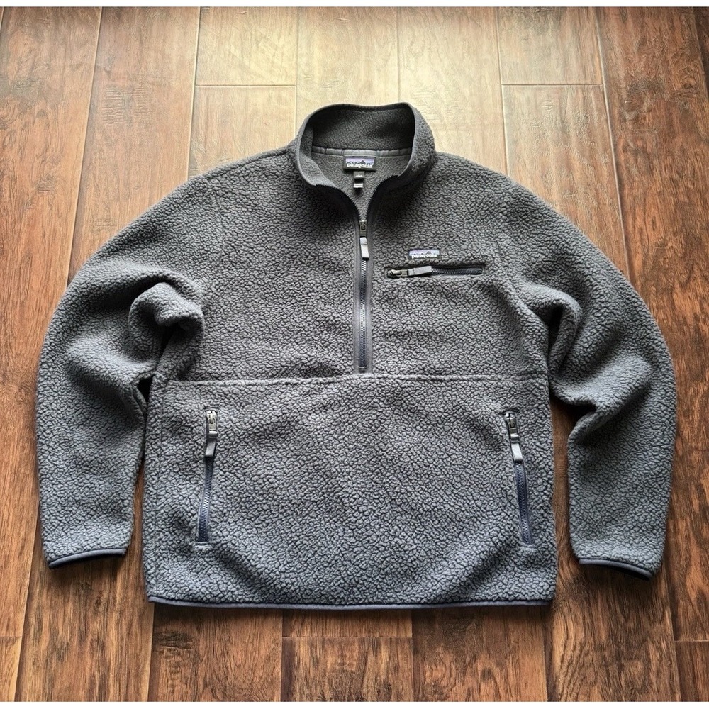 Patagonia Women's Retro Pile Marsupial Fleece Smolder Blue Gorpcore Cozy Large